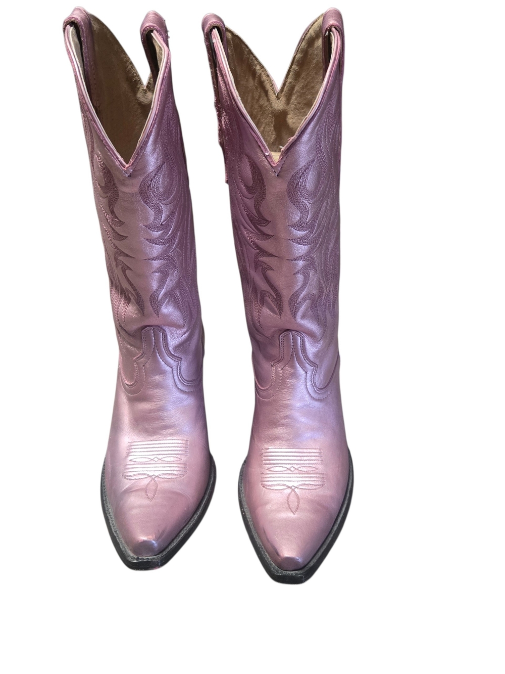 Idyllwind Women's Metallic Pink Leather Western Boot - Snip Toe Size 8.5 B - Picture 3 of 12